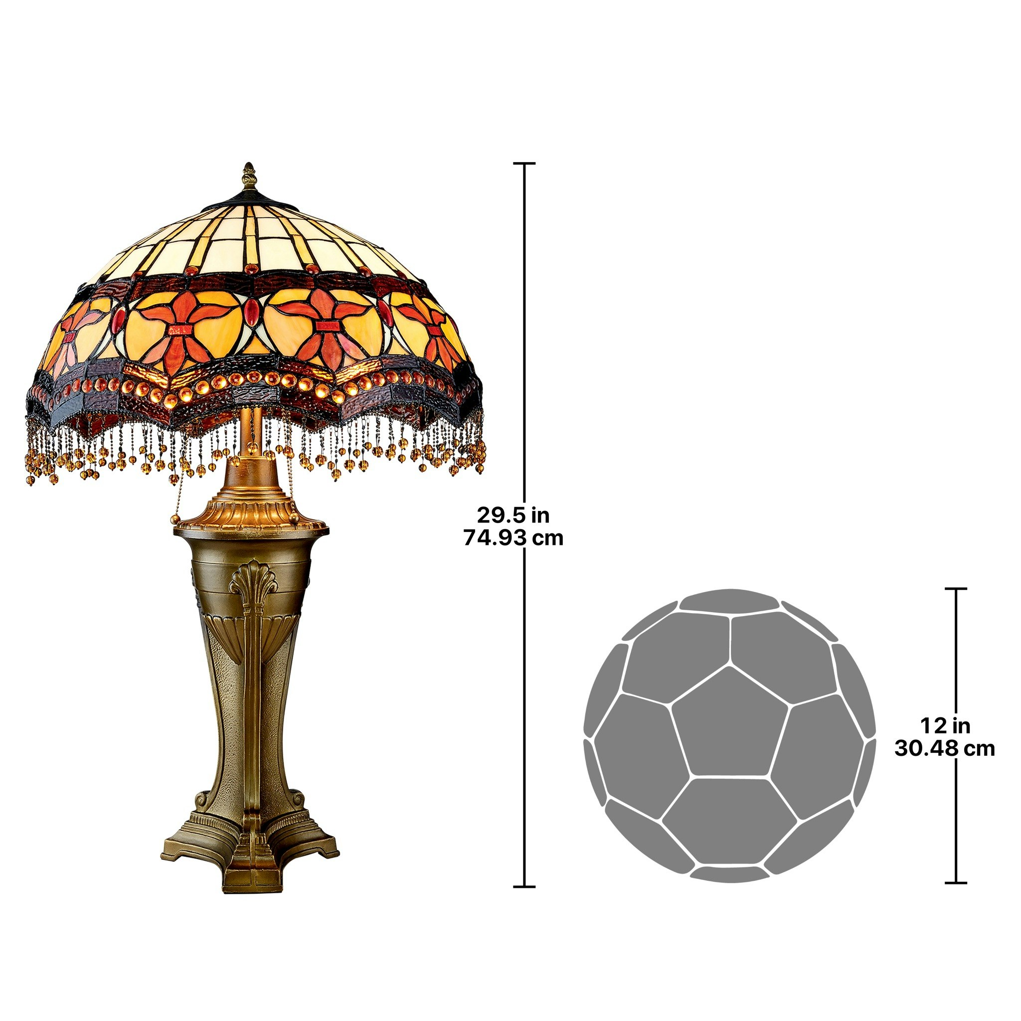 Toscano - Victorian Parlor Tiffany-Style Table Lamp in Stained Glass