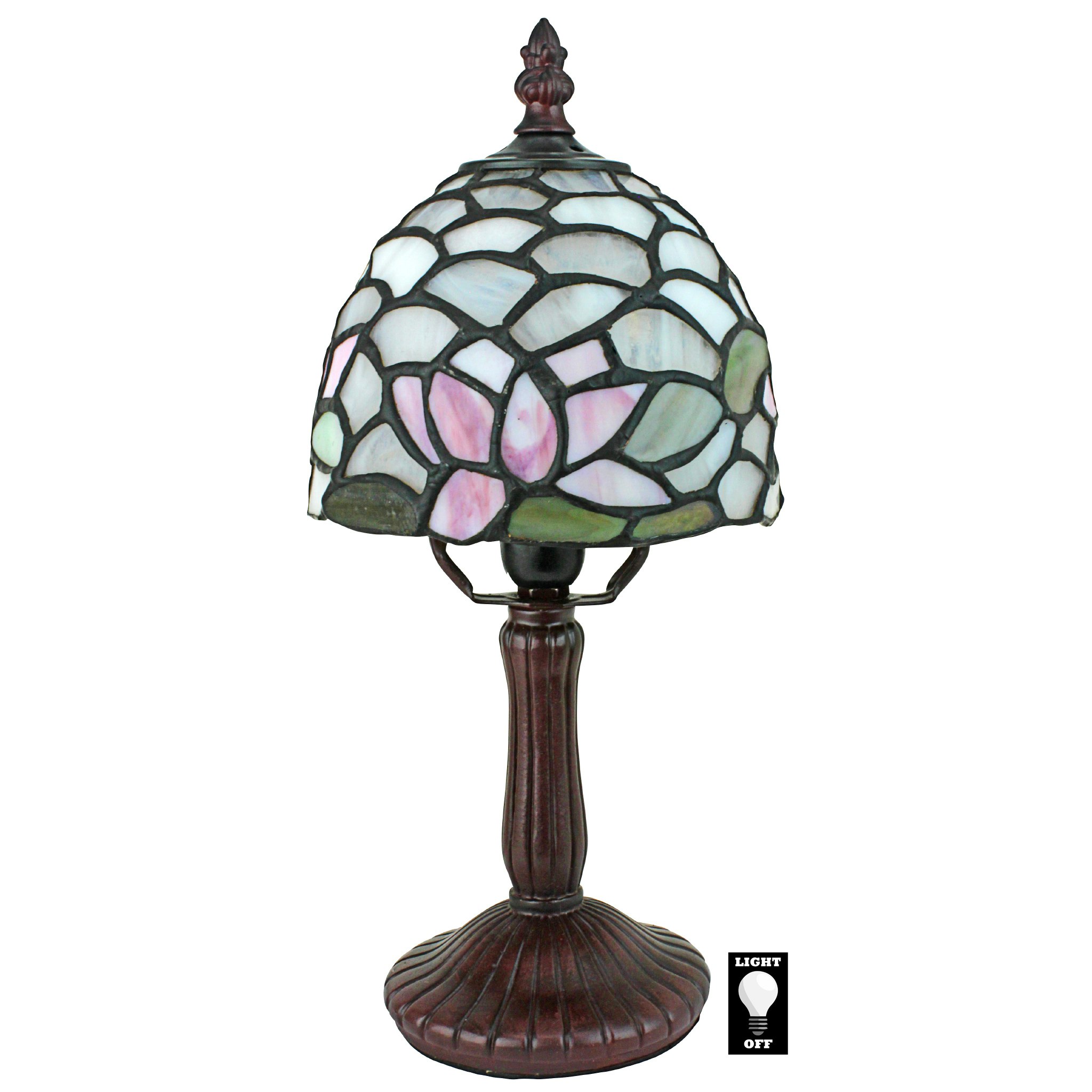 Toscano - Lotus of Monet Tiffany-Style Garden Petite Table Lamp in Stained Glass