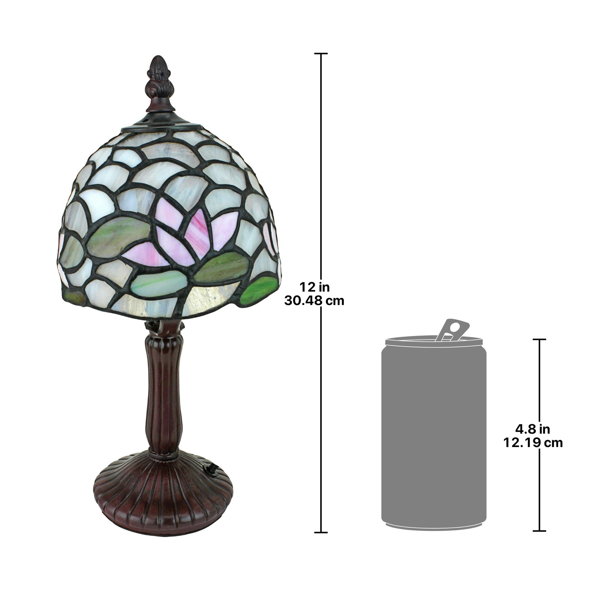 Toscano - Lotus of Monet Tiffany-Style Garden Petite Table Lamp in Stained Glass