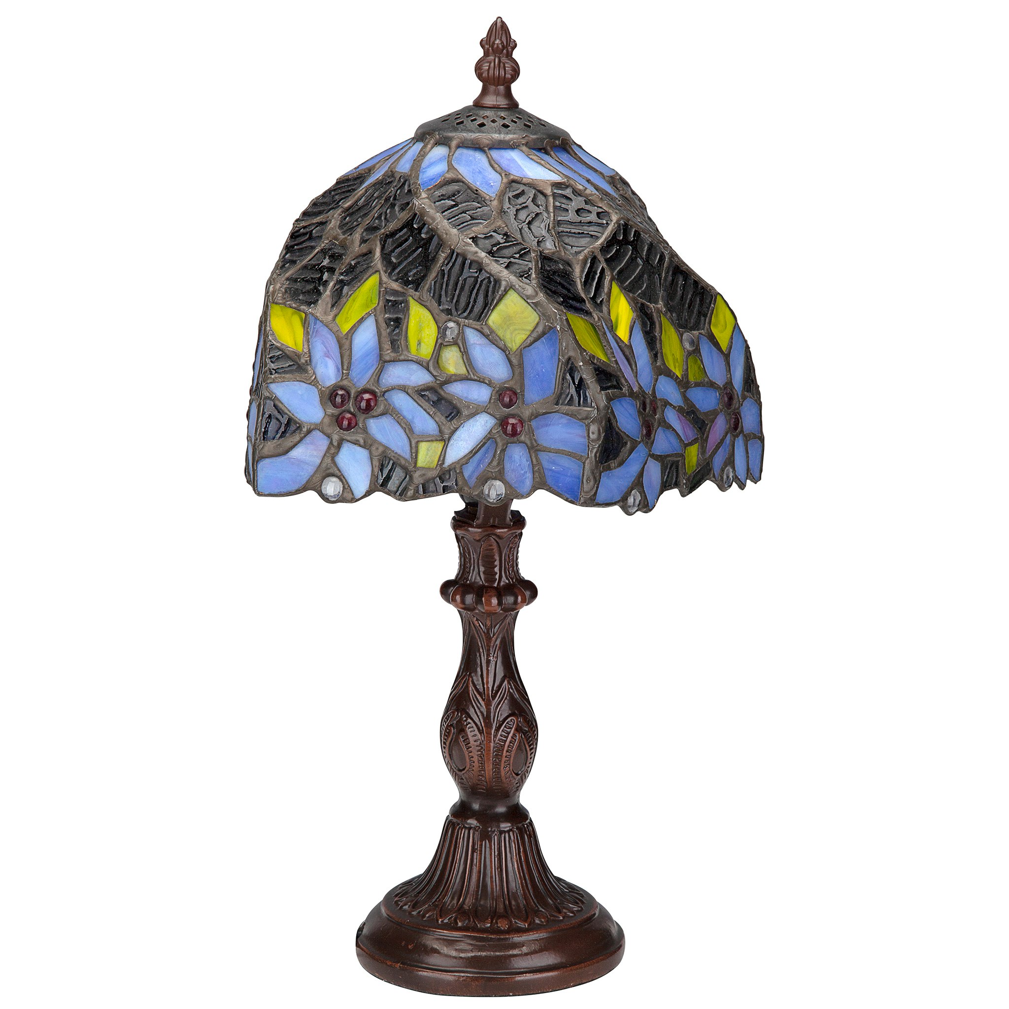 Toscano - American Dogwood Tiffany-Style Lamp in Stained Glass