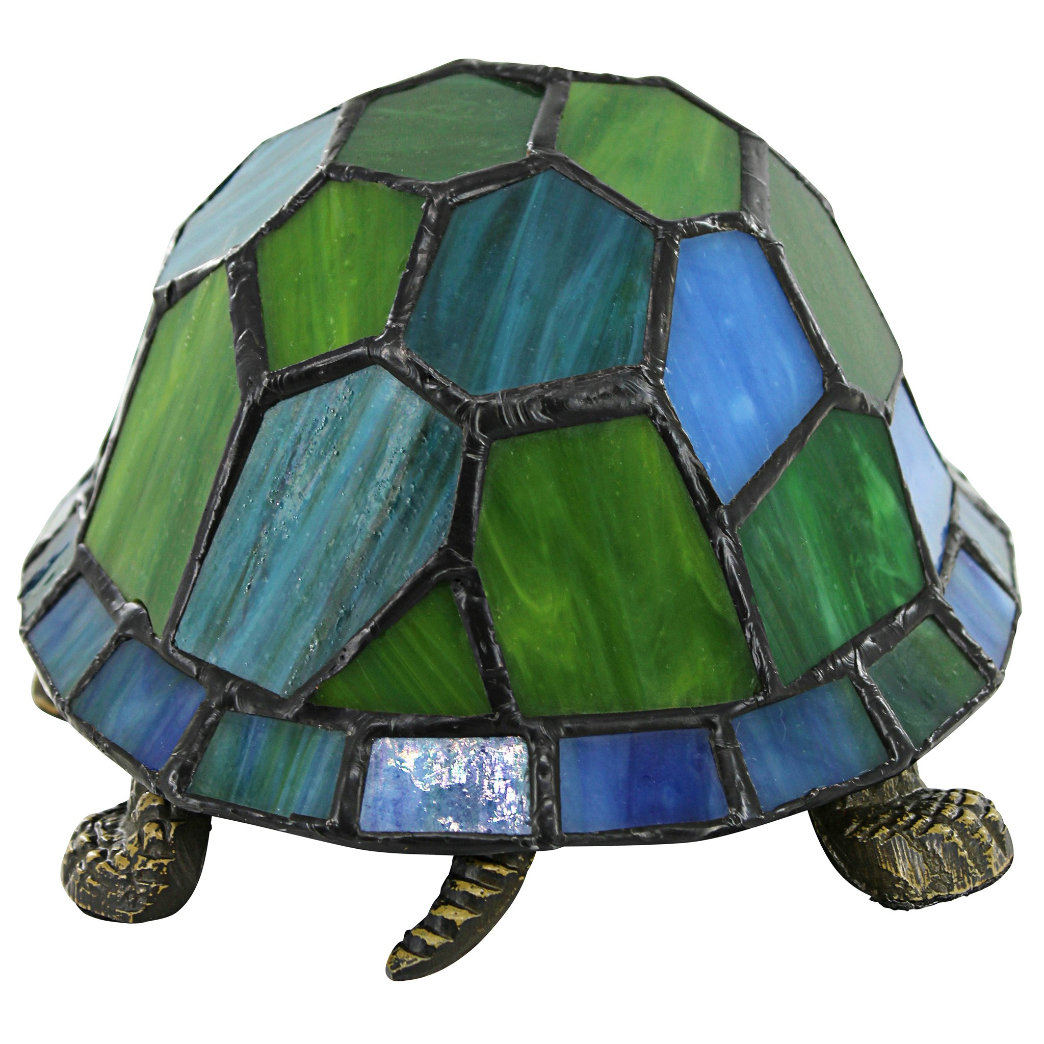 Toscano - Wisdom and Wealth Turtle Illuminated Lamp in Stained Glass