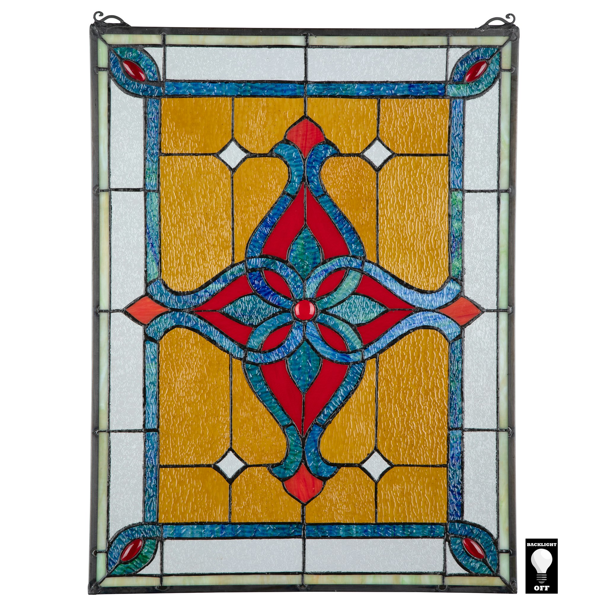 Toscano - Saint Katherine Row Tiffany-Style Stained Glass Window