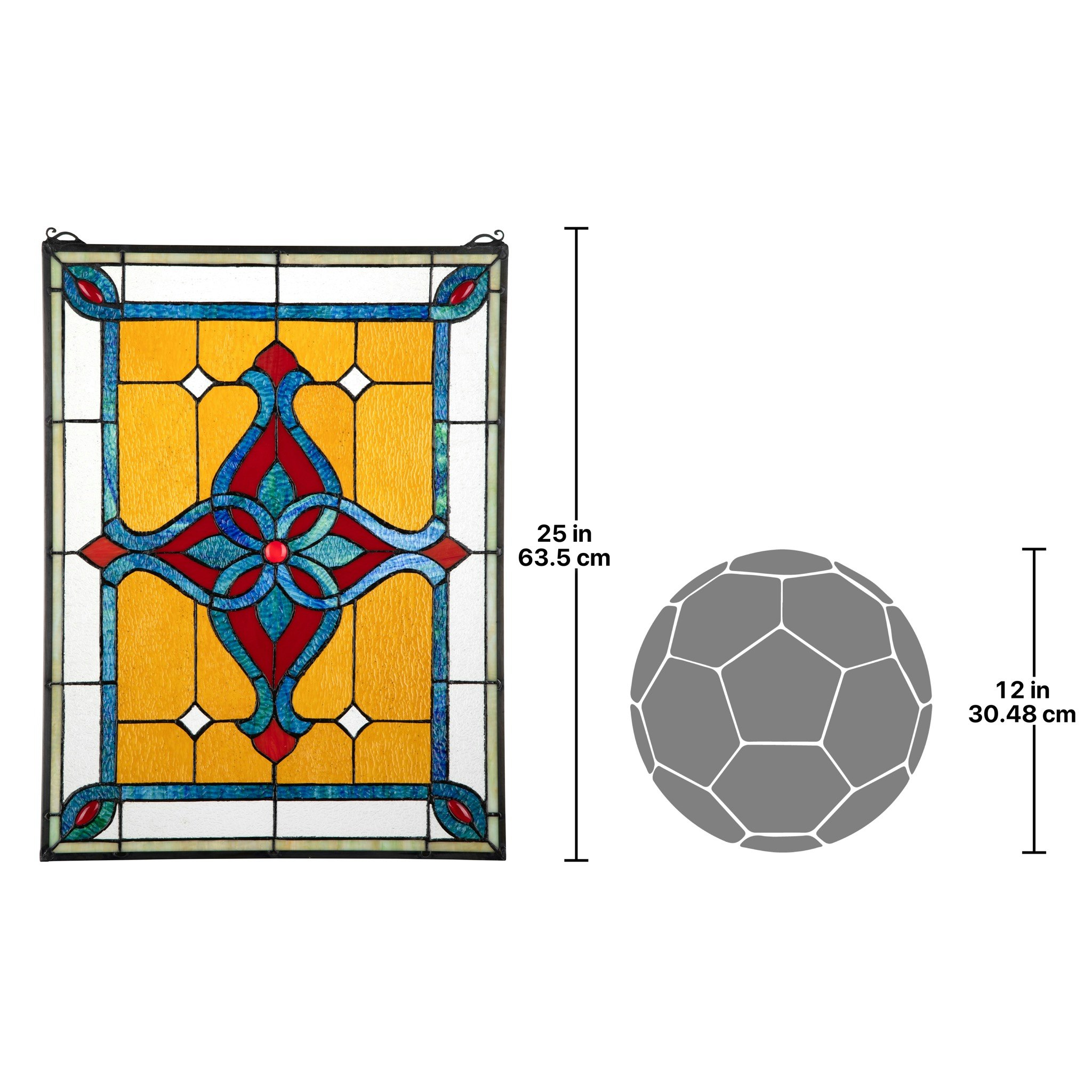 Toscano - Saint Katherine Row Tiffany-Style Stained Glass Window