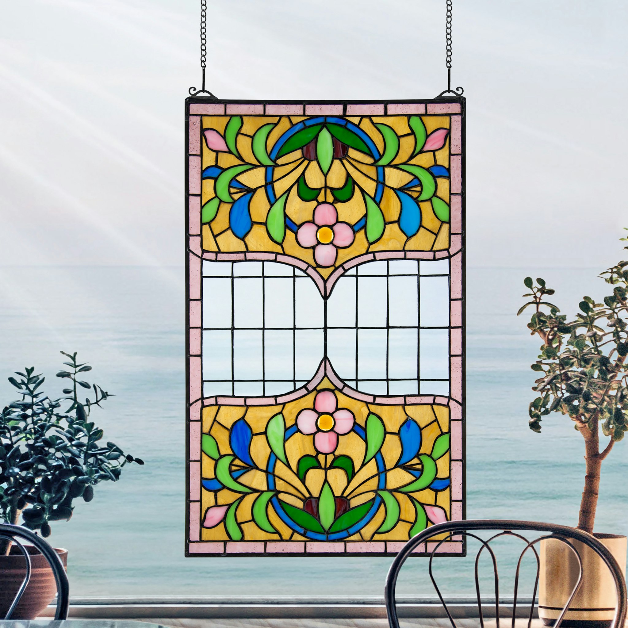 Toscano - Eaton Place Tiffany-Style Stained Glass Window