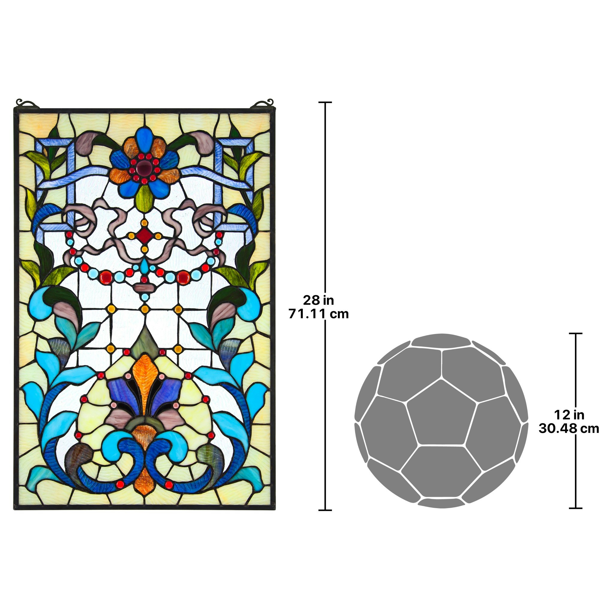 Toscano - Bonifacio Tiffany-Style Stained Glass Window