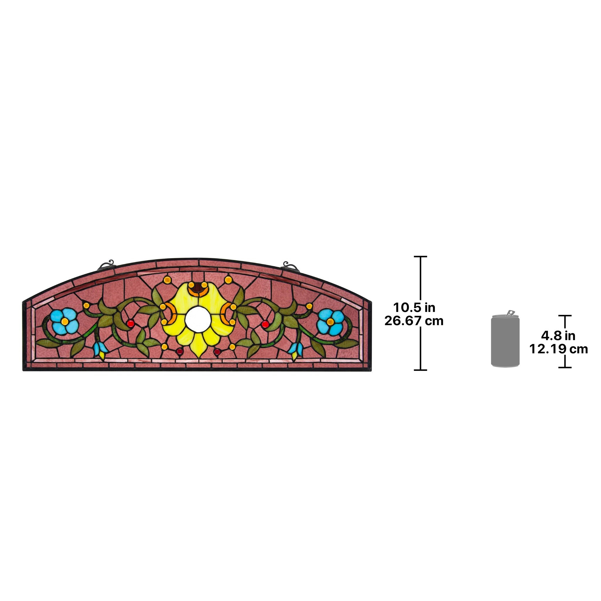 Toscano - Ambrosia Demi-Lune Tiffany-Style Stained Glass Window