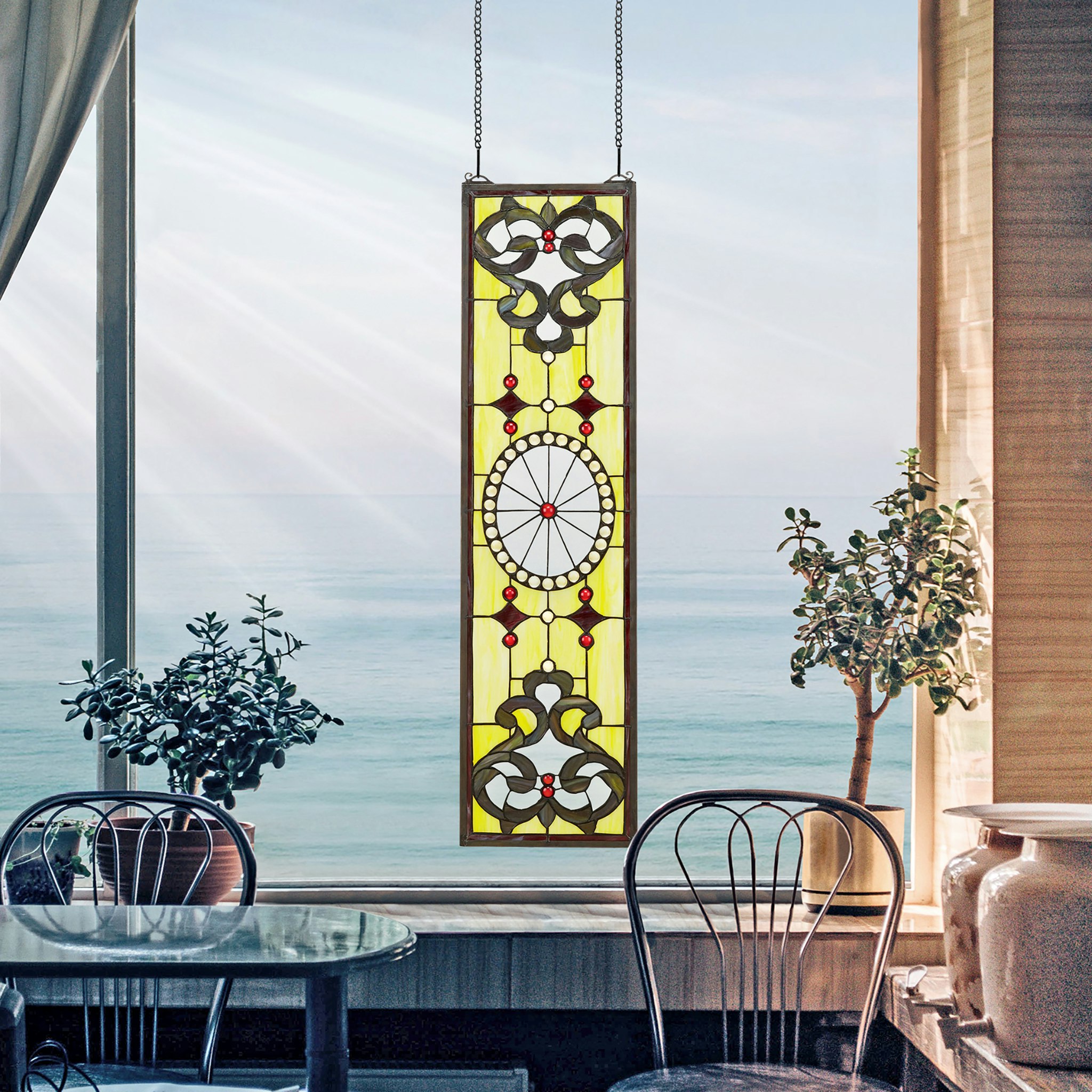 Toscano - The Belvedere Tiffany-Style Stained Glass Window