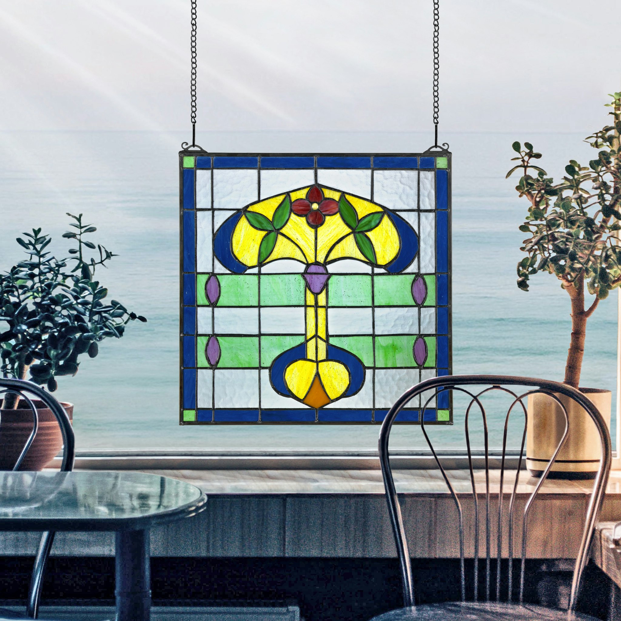 Toscano - Horta Tiffany-Style Stained Glass Window