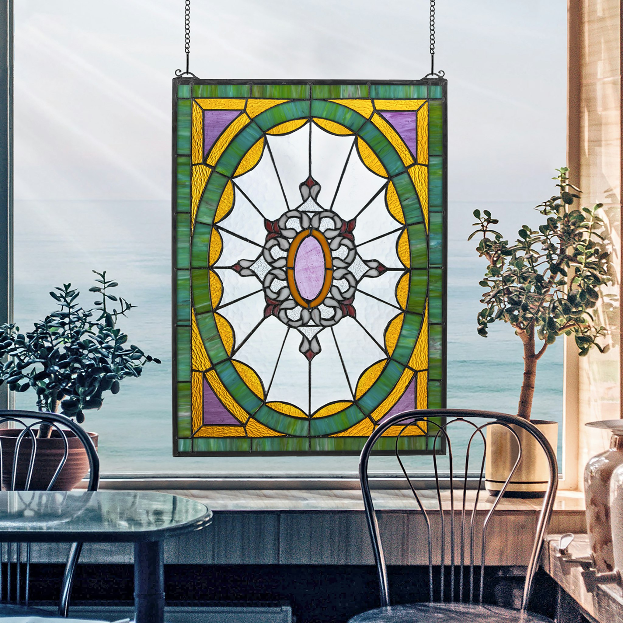 Toscano - Monte Carlo Tiffany-Style Stained Glass Window