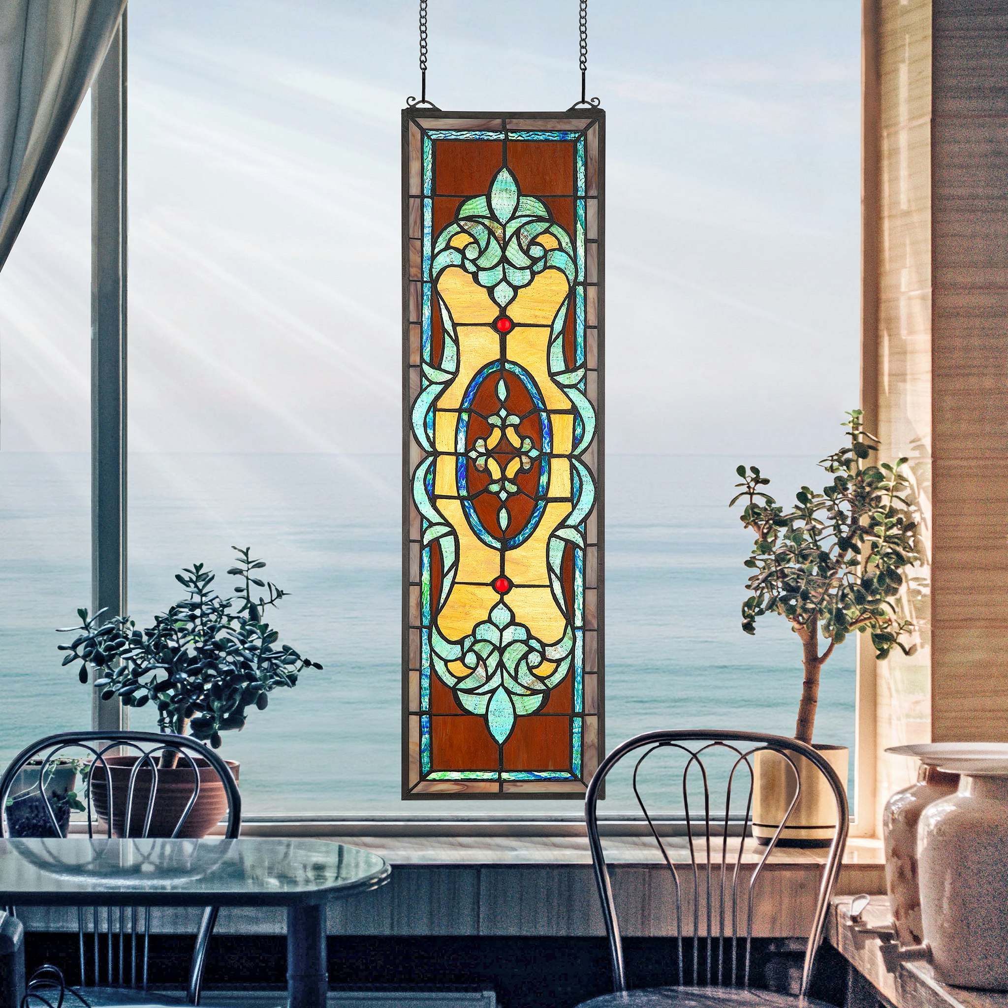 Toscano - Gladstone Tiffany-Style Stained Glass Window