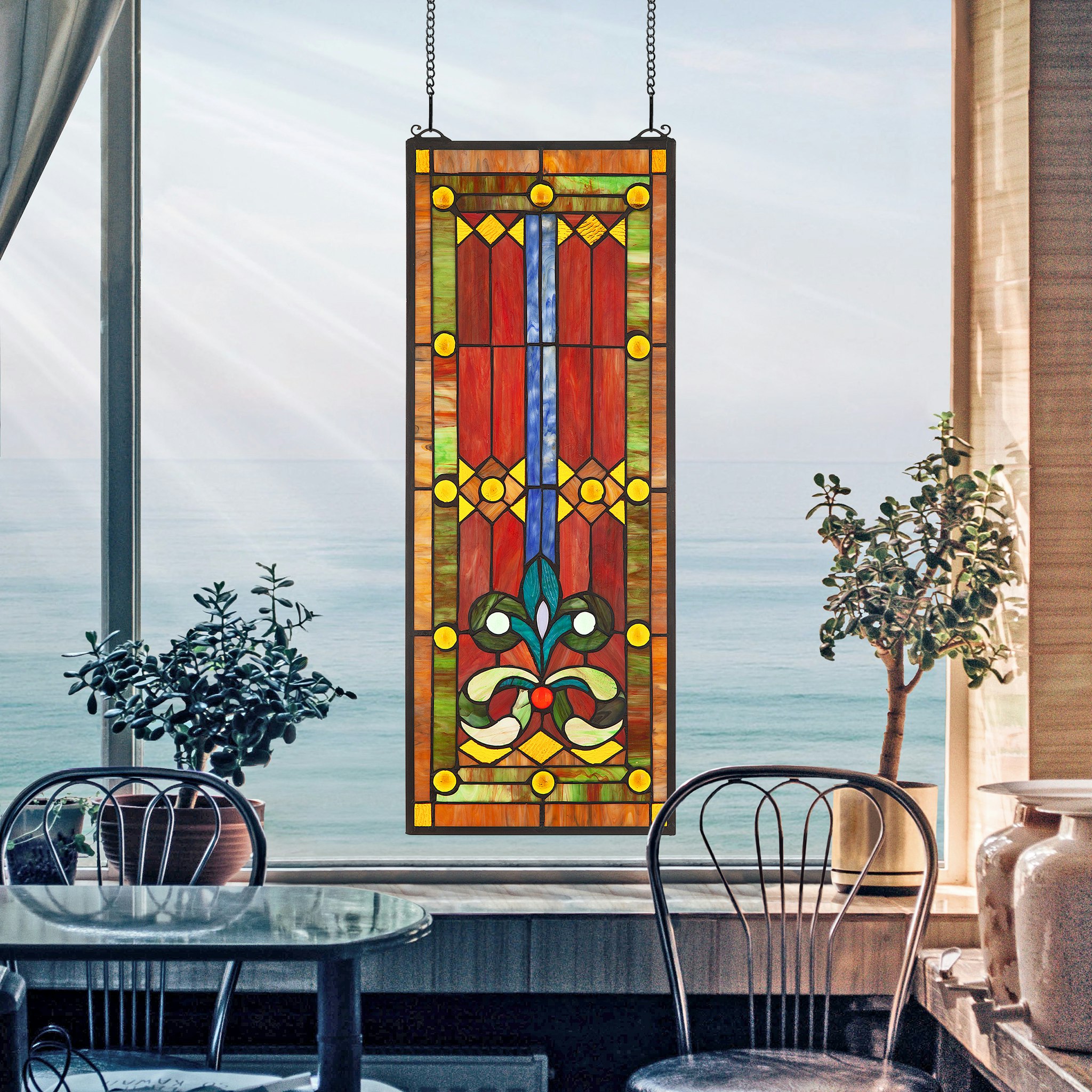 Toscano - Cannes Tiffany-Style Stained Glass Window