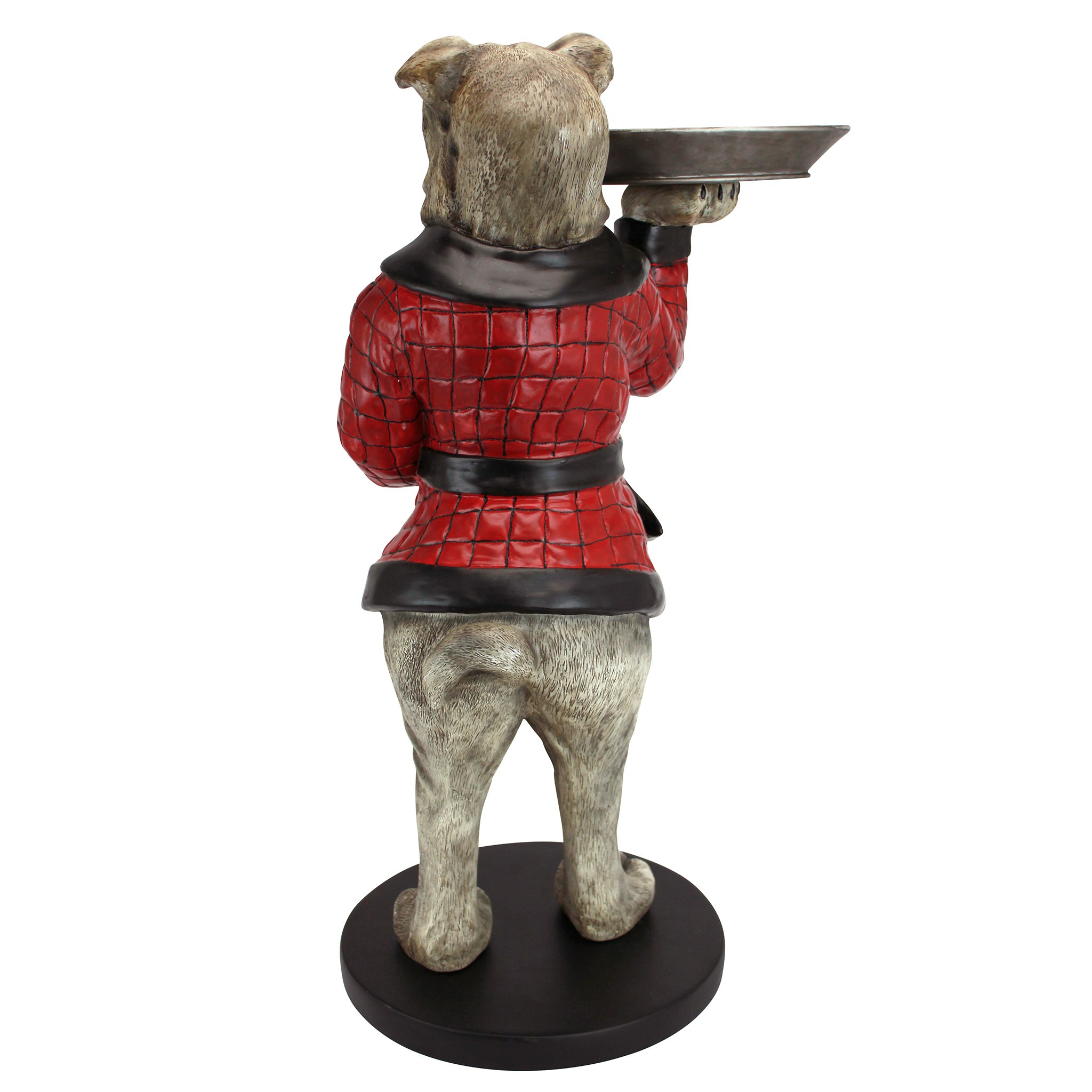 Toscano - Rex the Bachelor Bulldog Butler Sculptural Pedestal Table in Designer Resin