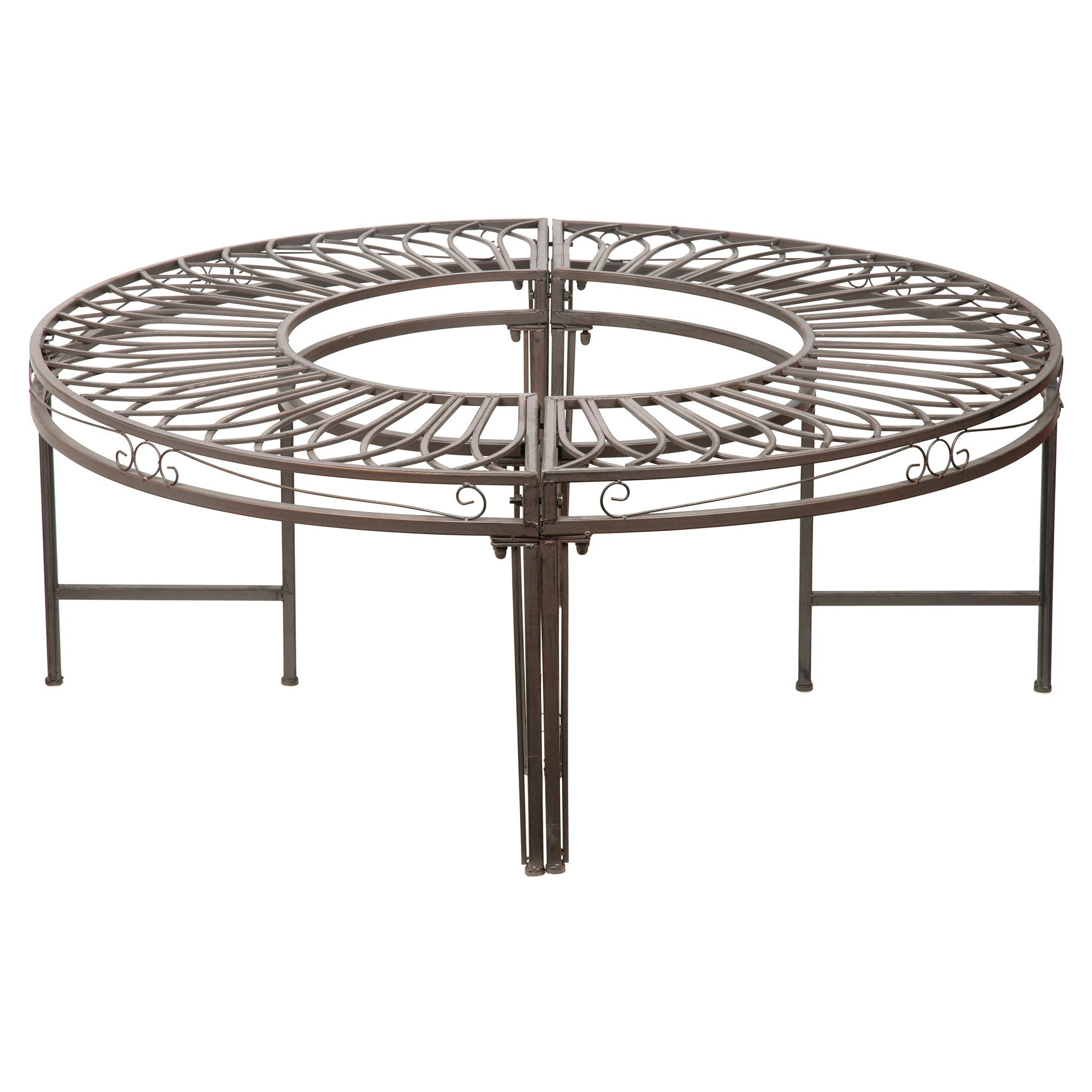 Toscano - Gothic Roundabout Garden Bench in Steel