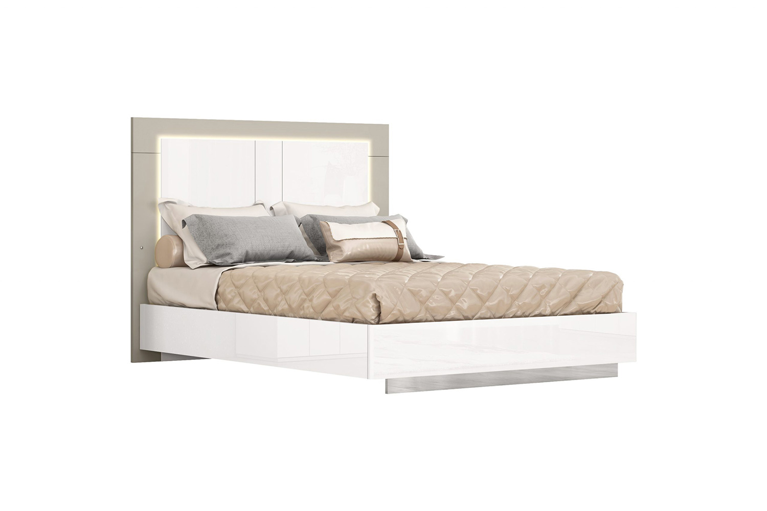 Whiteline Daisy Queen Size Bed - White