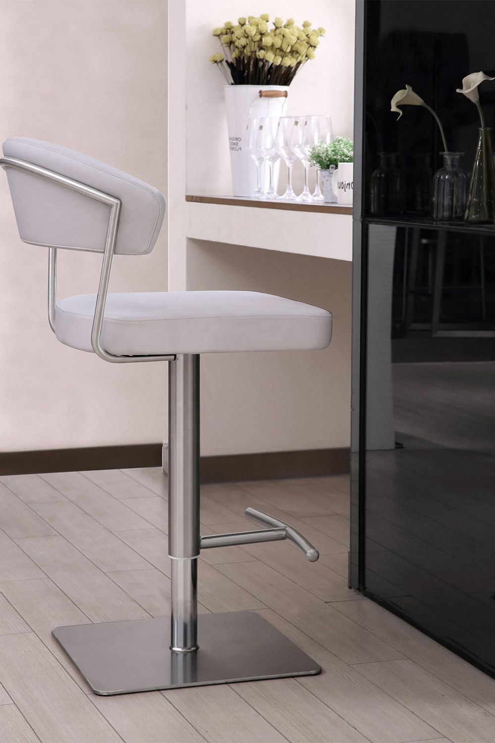 Whiteline Maureen Barstool - White