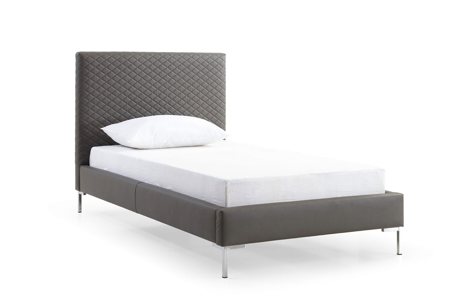 Whiteline Liz Twin Size Bed - Dark Gray