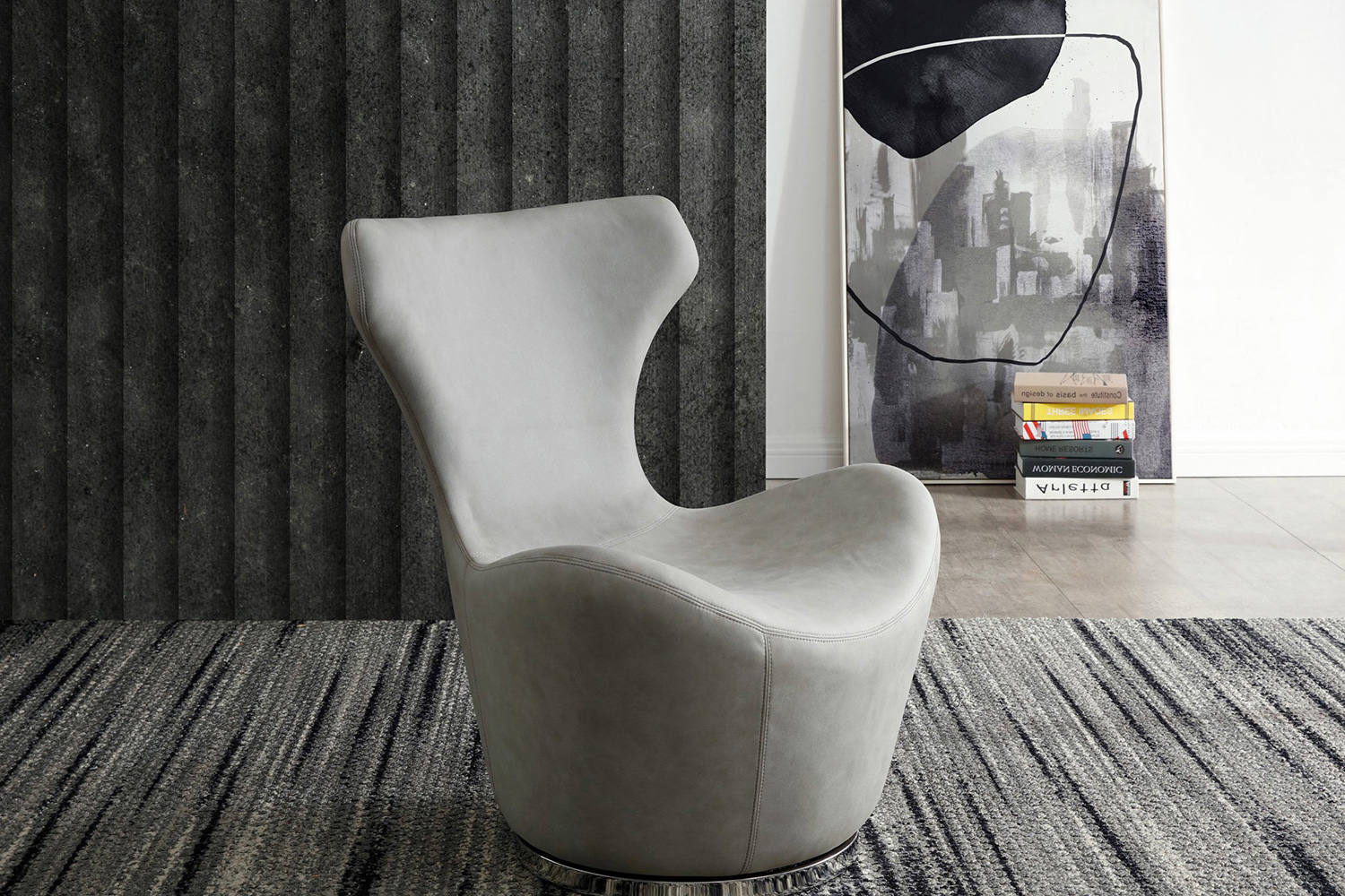 Whiteline™ Easton Swivel Leisure Chair - Light Gray