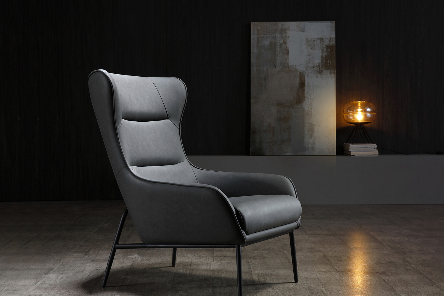 Whiteline Wyatt Leisure Chair - Dark Gray