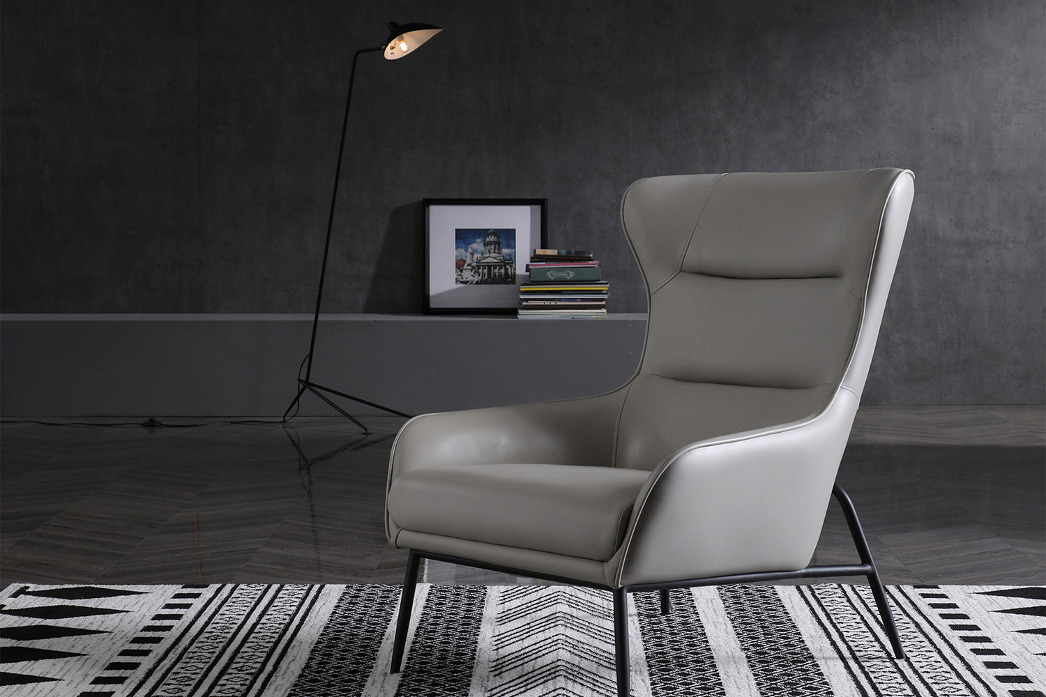 Whiteline Wyatt Leisure Chair - Light Gray