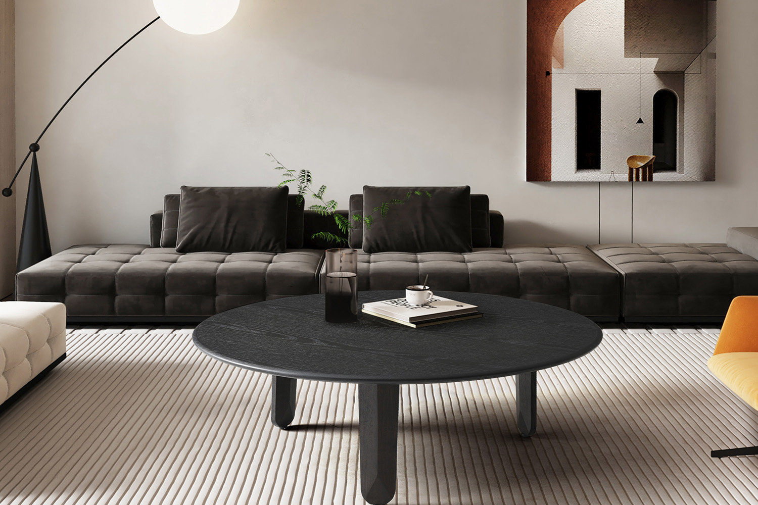 Whiteline - Luna Coffee Table in Dark Gray