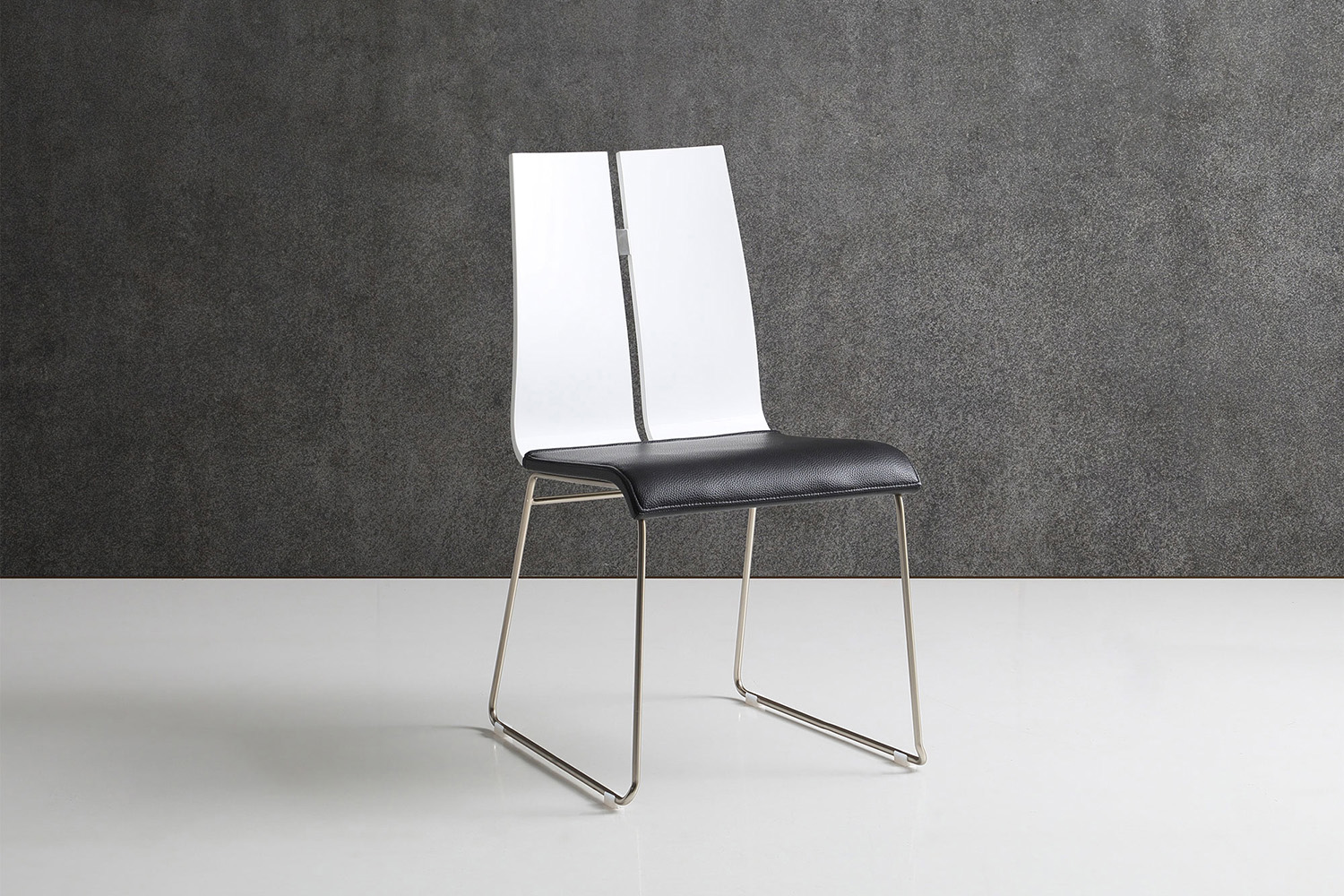 Whiteline Lauren Dining Chair - White/Black