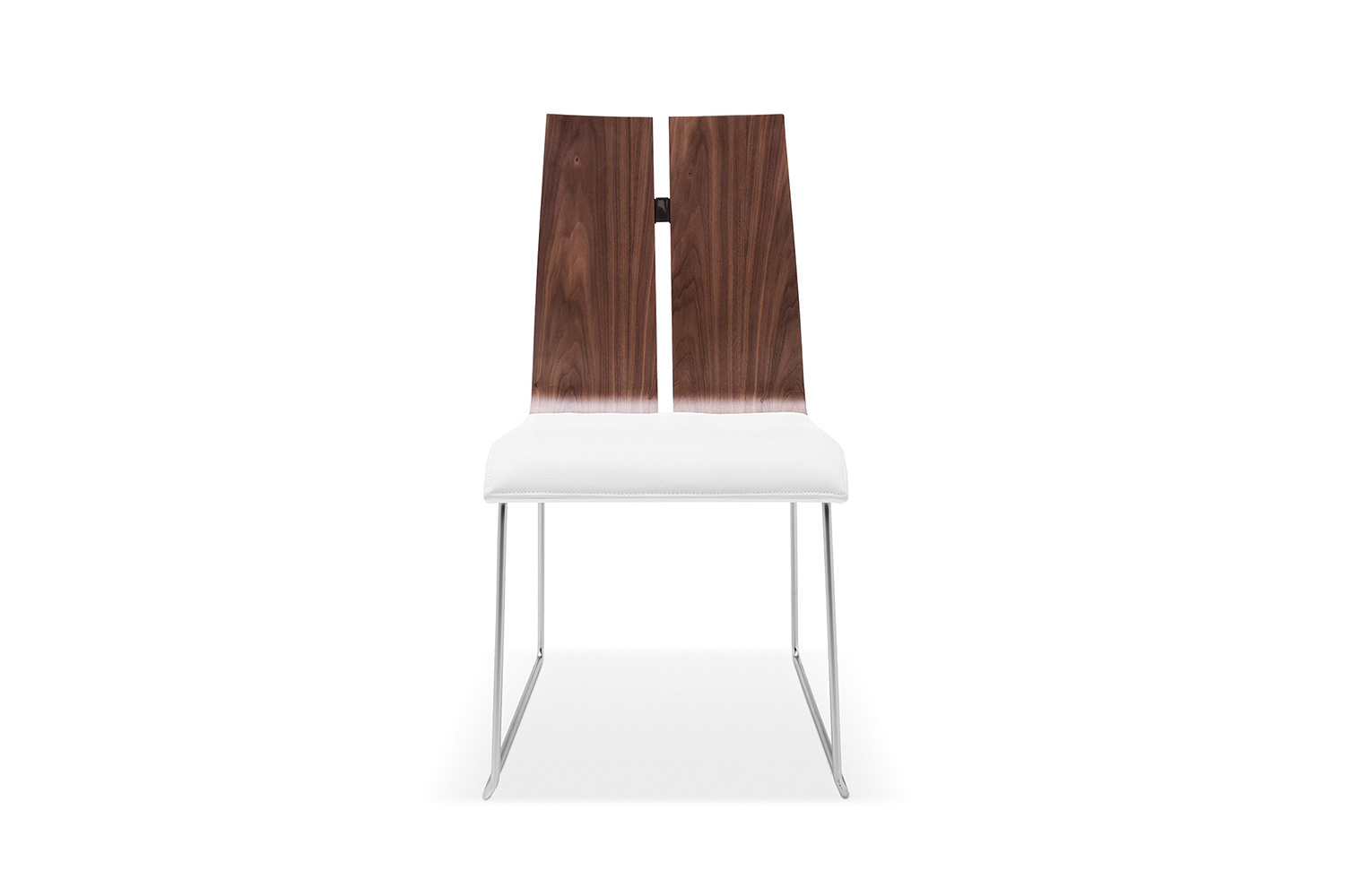 Whiteline Lauren Dining Chair - Walnut/White