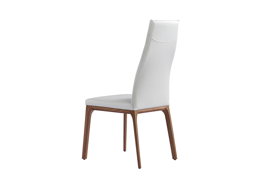 Whiteline Ricky Dining Chair - Walnut/White