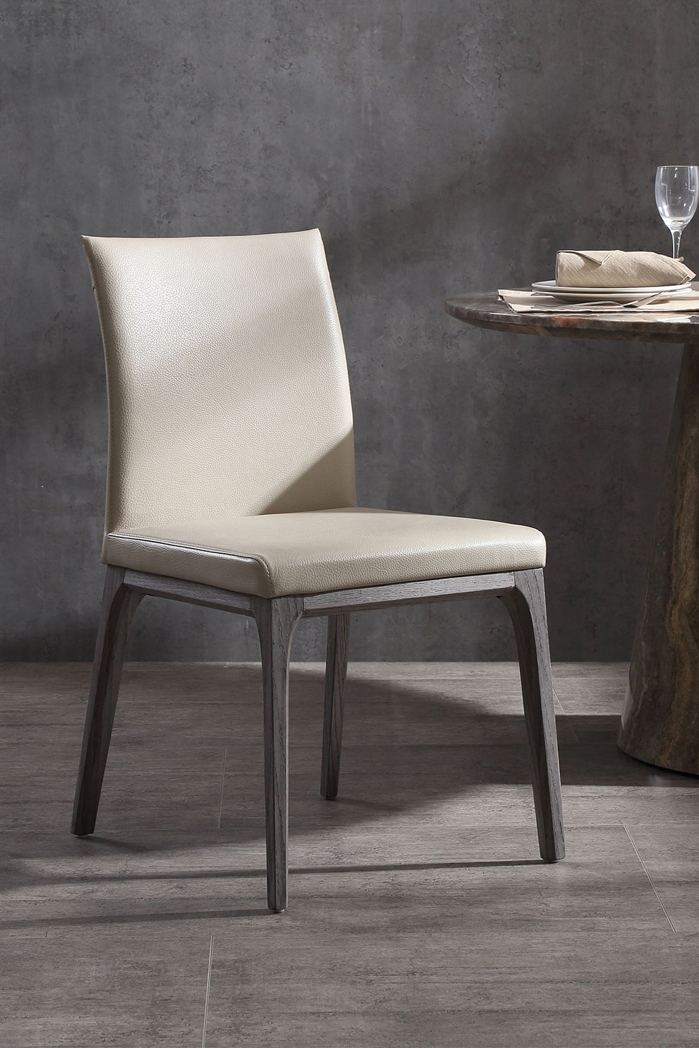 Whiteline Stella Dining Chair - Gray Oak/Taupe