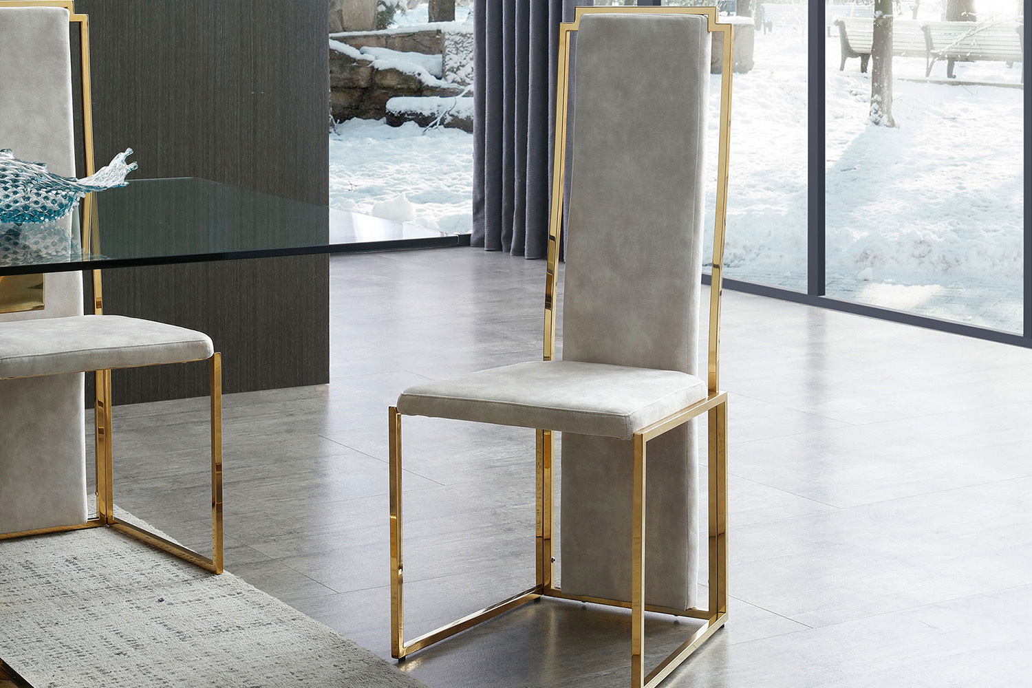 Whiteline - Sumo Dining Chair in Gold