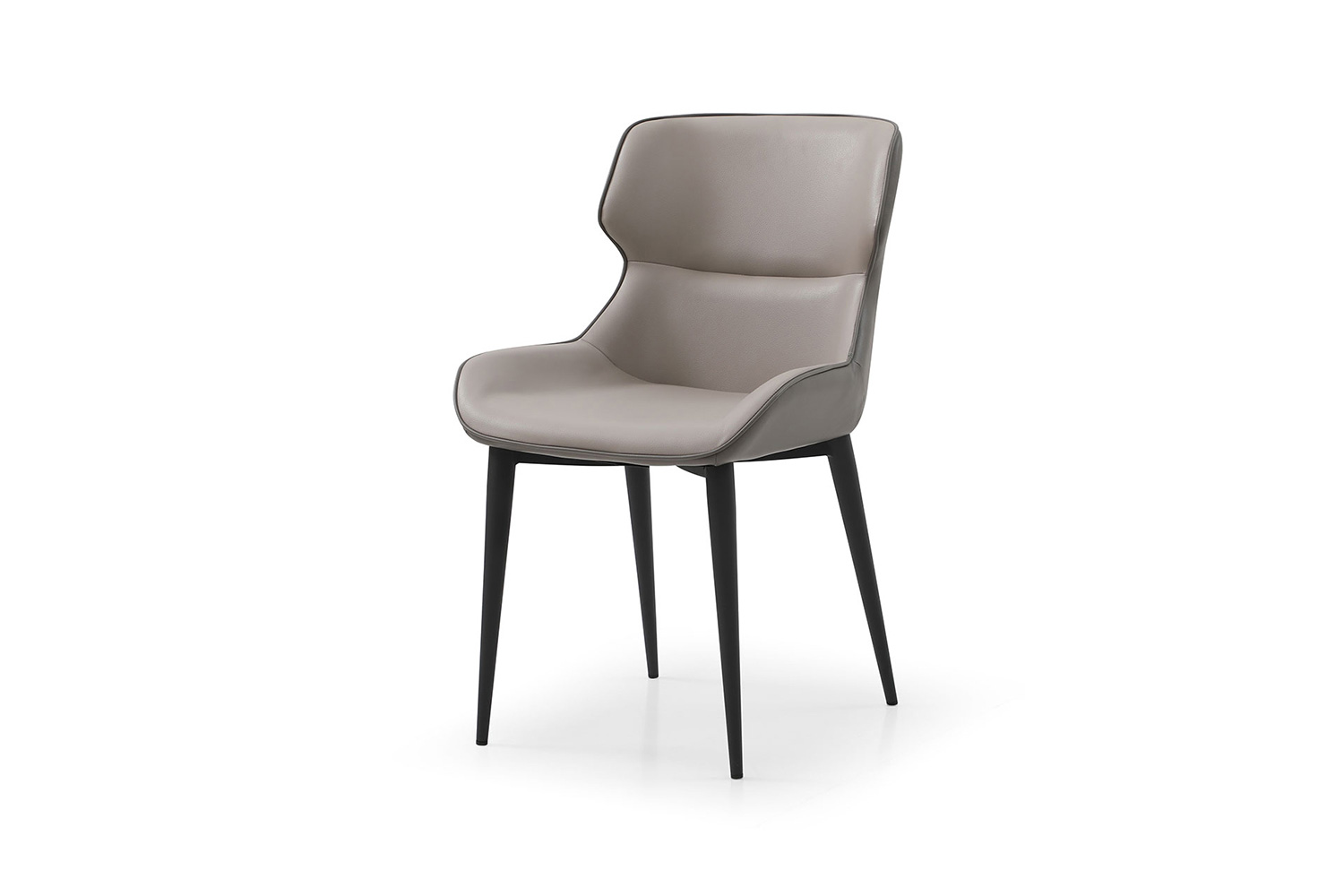 Whiteline - Morocco Dining Chair in Light Gray/Dark Gray