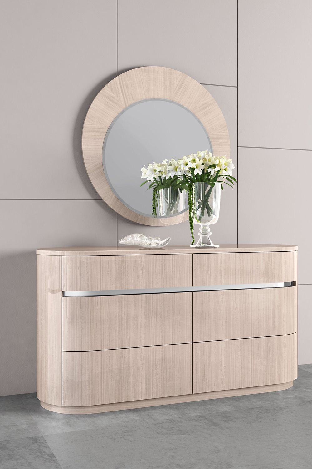 Whiteline - Waves Dresser in Beige