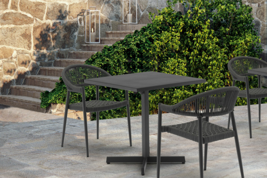 Whiteline - Belle Outdoor Dining Table in Gray