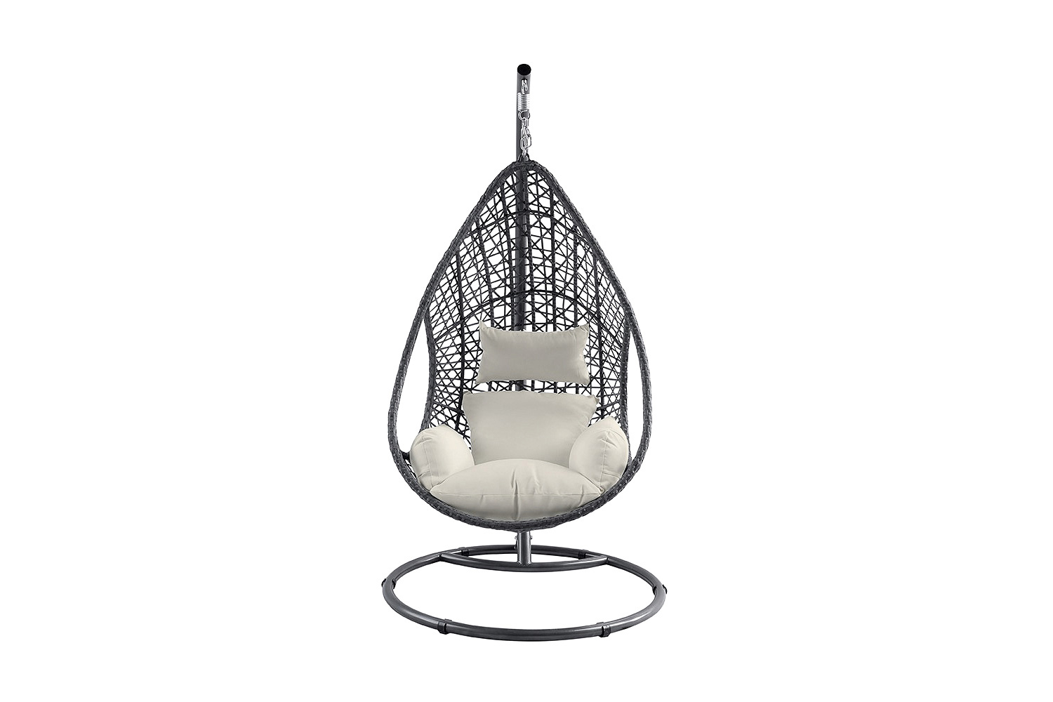 Whiteline Bravo Outdoor Egg Chair - White/Gray