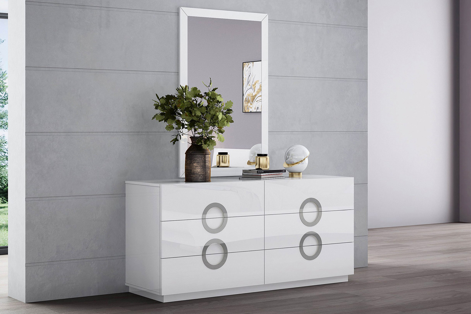 Whiteline - Eddy Mirror in White