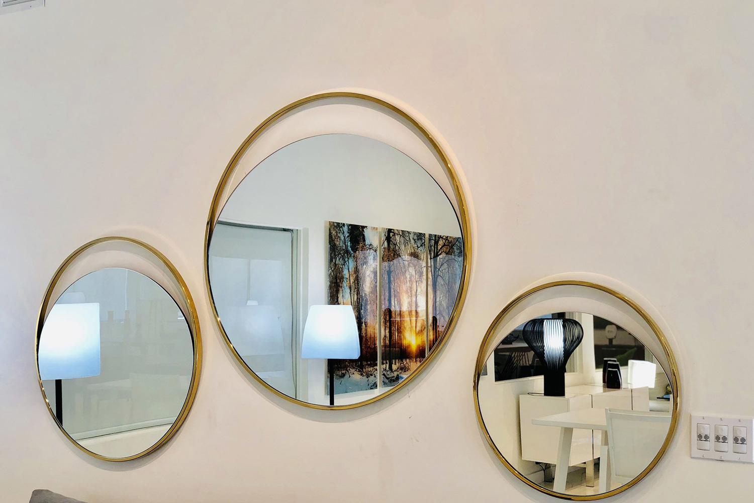 Whiteline Ariel Small Mirror - Gold