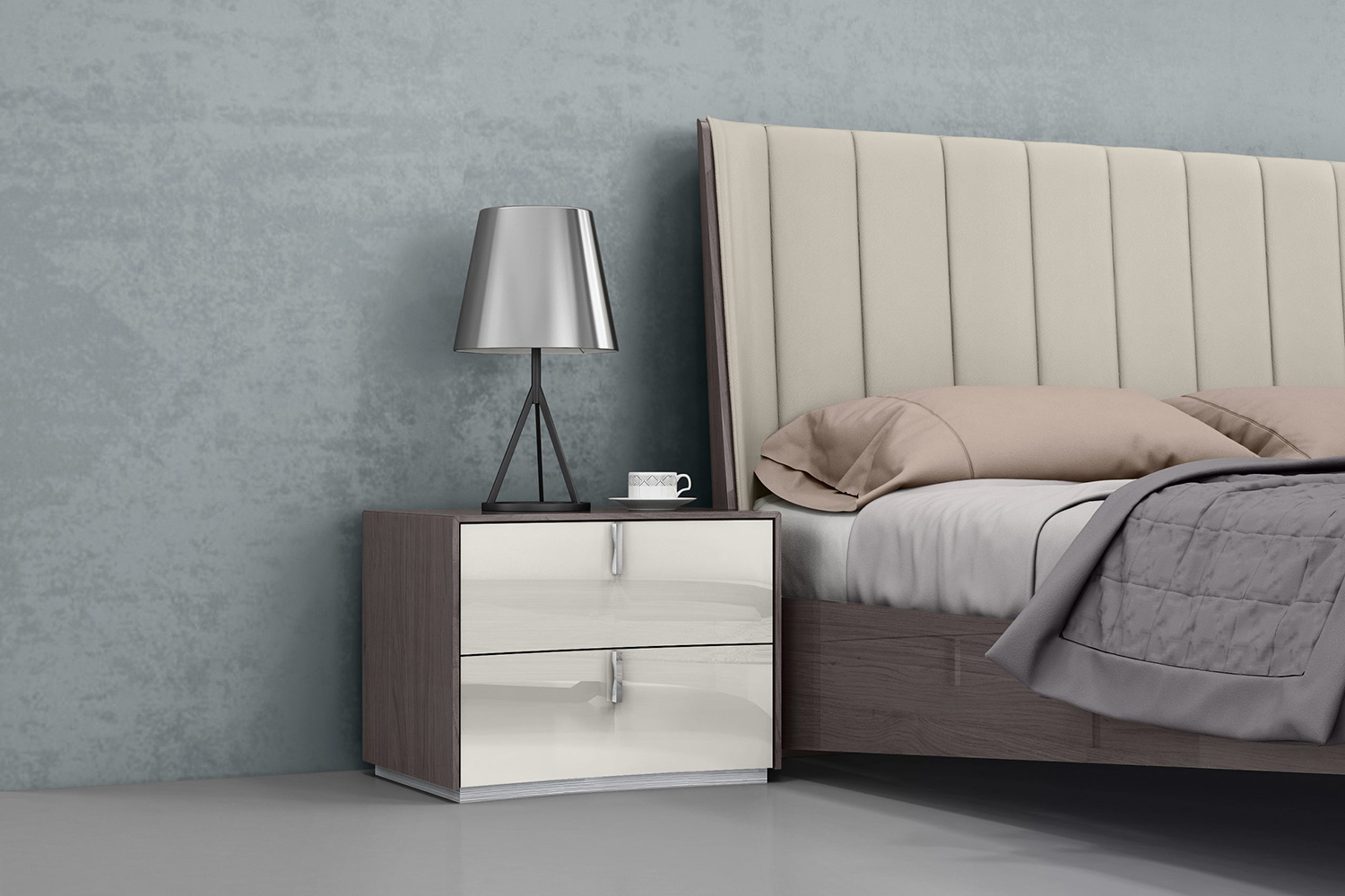 Whiteline - Berlin Nightstand in Gray