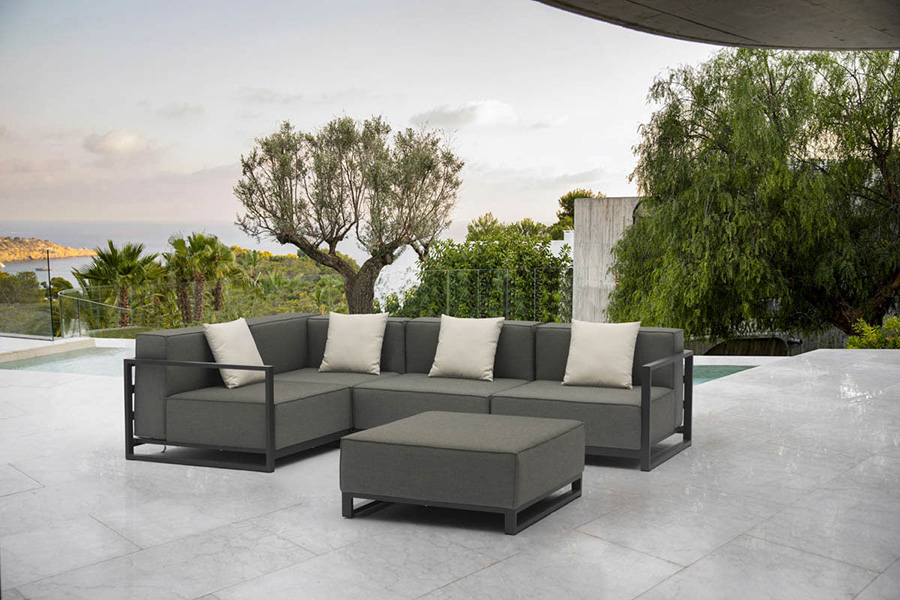 Whiteline - Sensation Ottoman in Gray