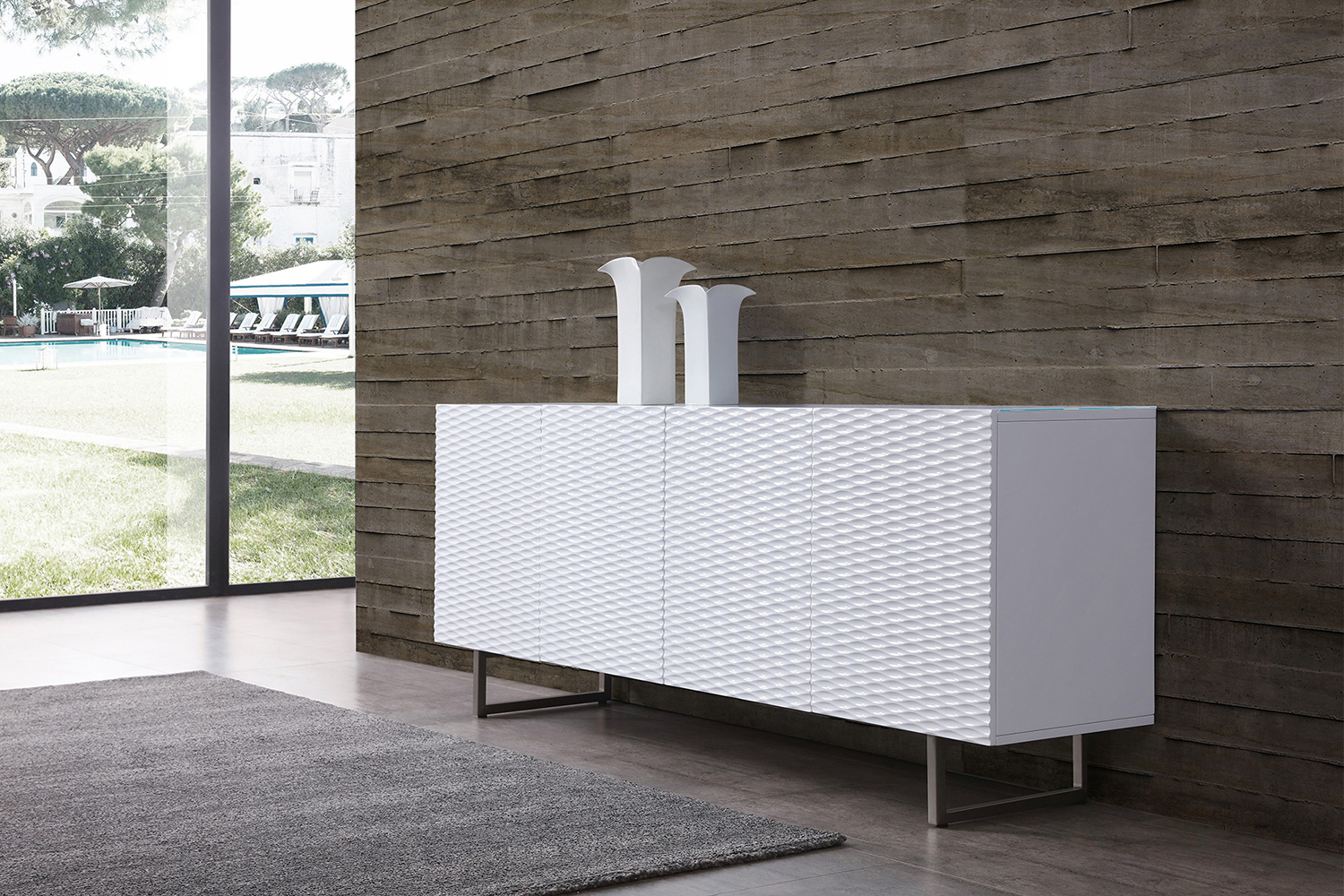 Whiteline Wally Buffet - White