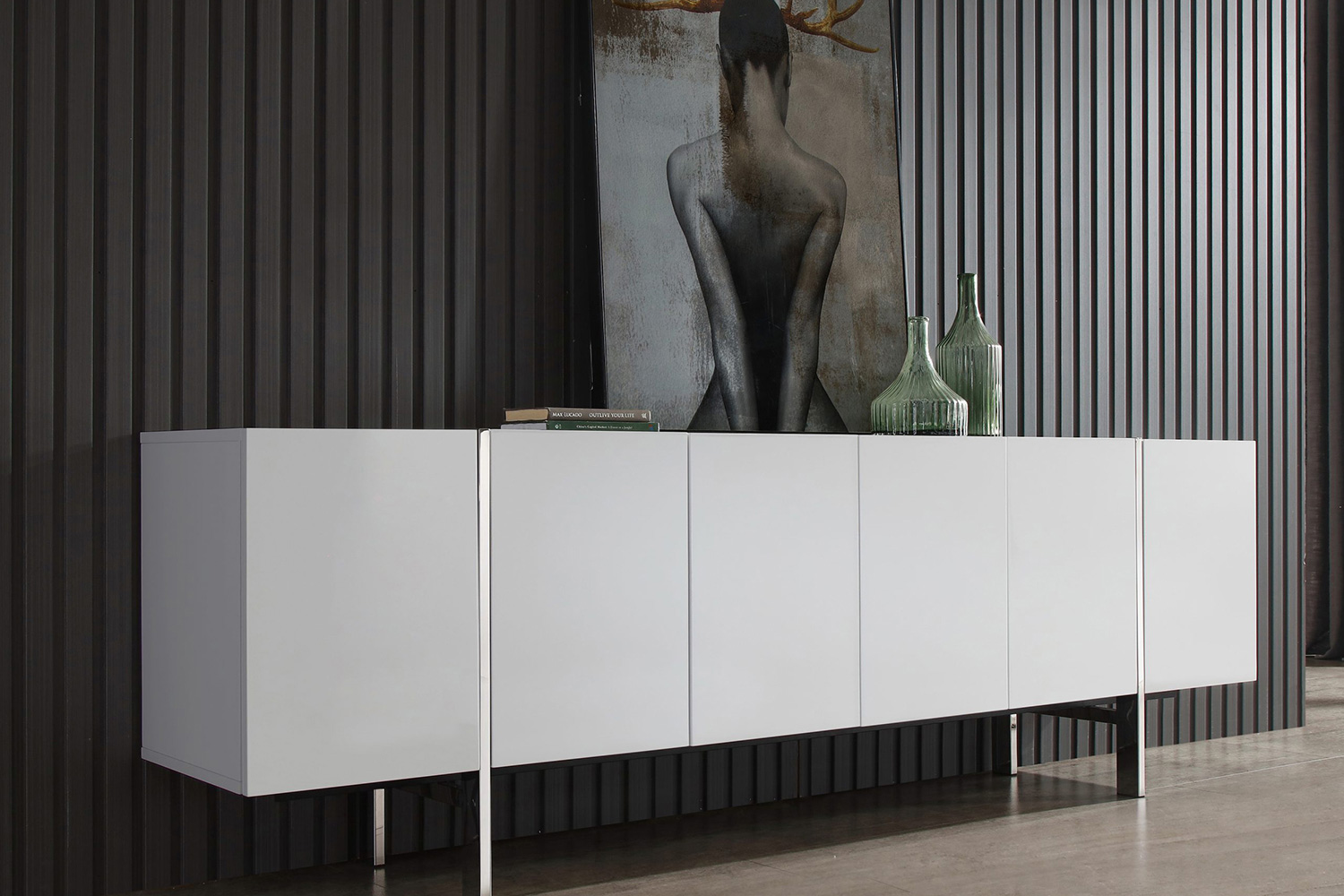 Whiteline - Struttura Large Buffet in White