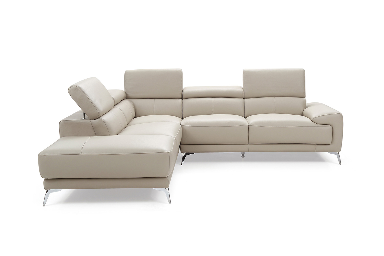 Whiteline Fabiola Sectional - Light Gray, Left-Chaise