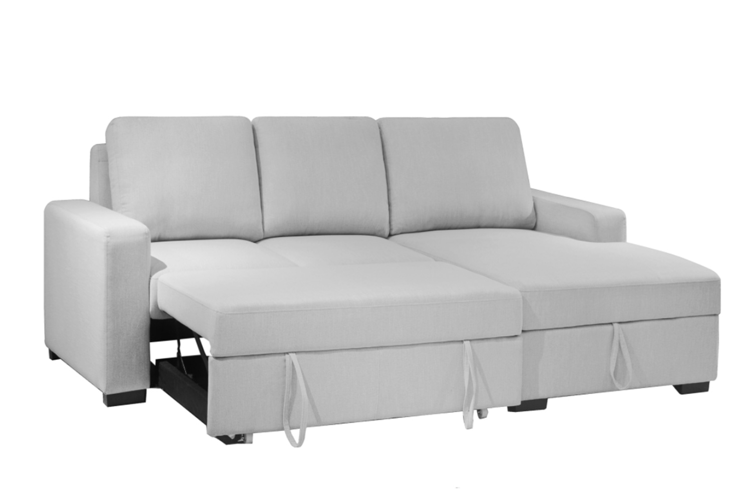 Whiteline Elga Sectional - Light Gray, Right-Chaise