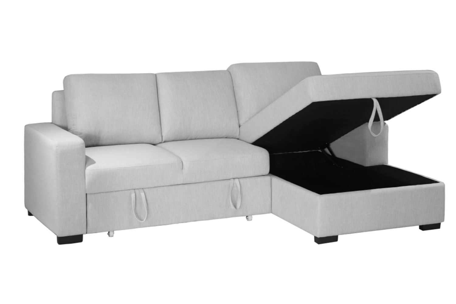 Whiteline Elga Sectional - Light Gray, Right-Chaise