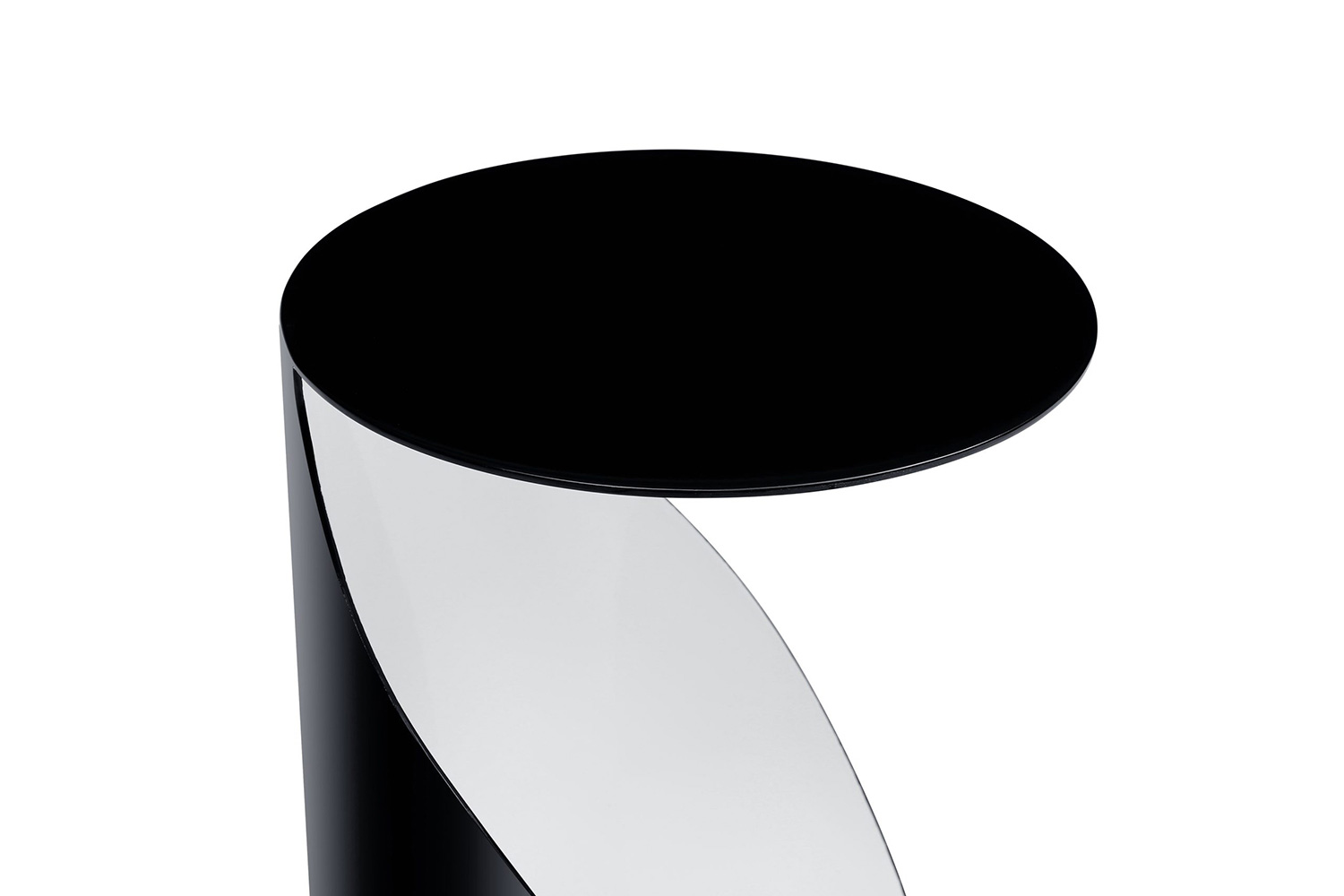 Whiteline Willie Large Side Table - White/Black