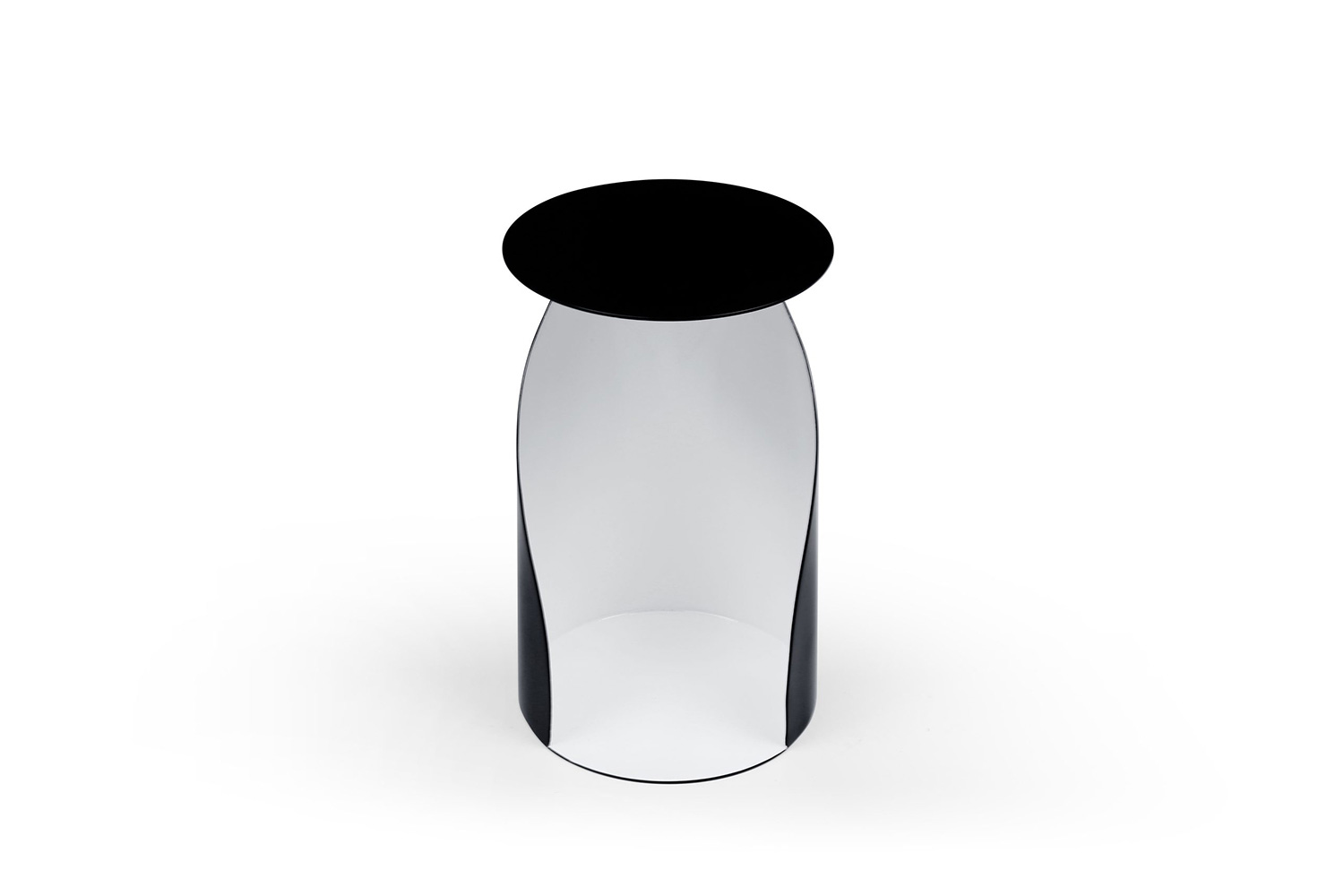 Whiteline Willie Small Side Table - White/Black