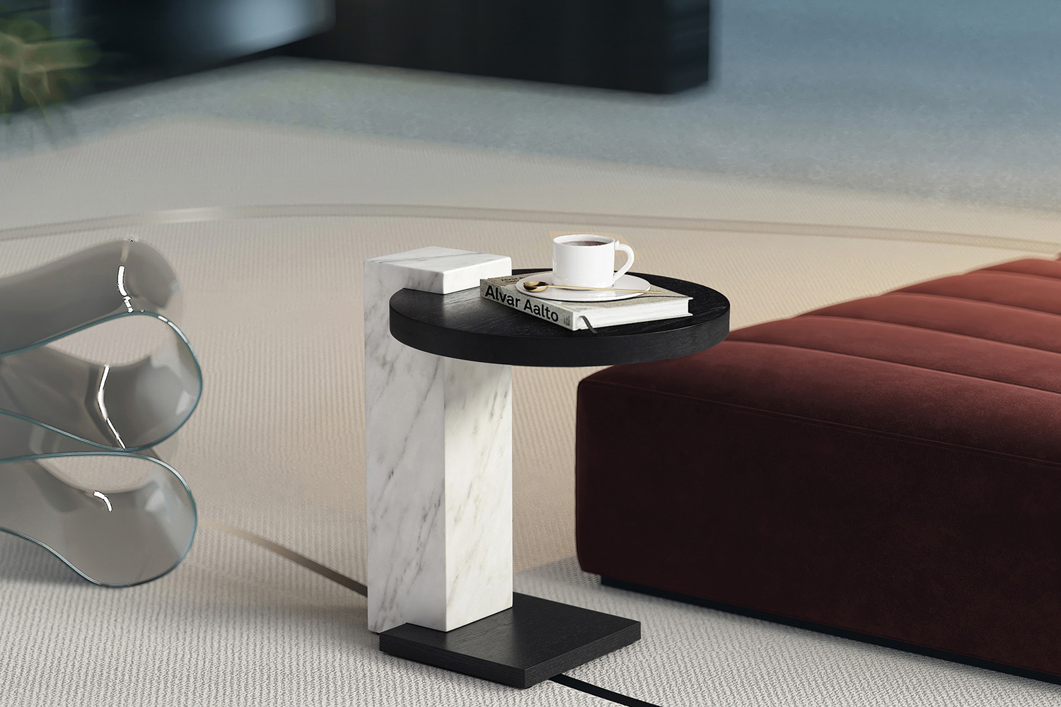 Whiteline - Mabel Side Table in Gray