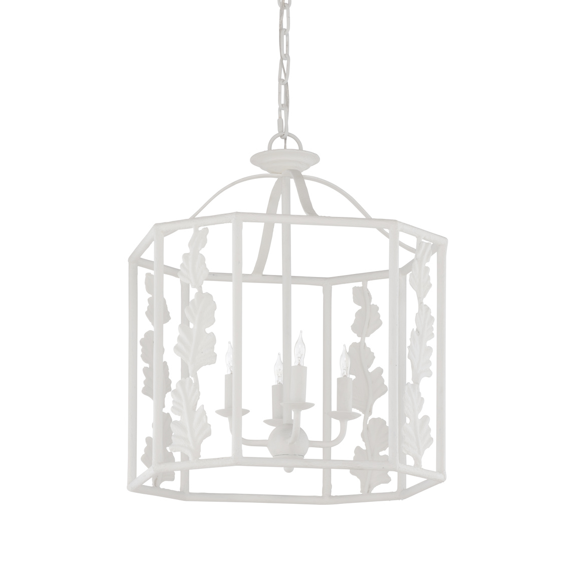 Whiteline Banyan Lantern in White Plaster