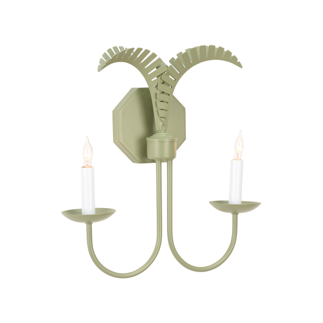 Wildwood - Petite Palm Sconce in Green