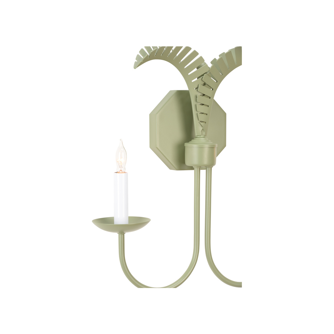 Wildwood - Petite Palm Sconce in Green