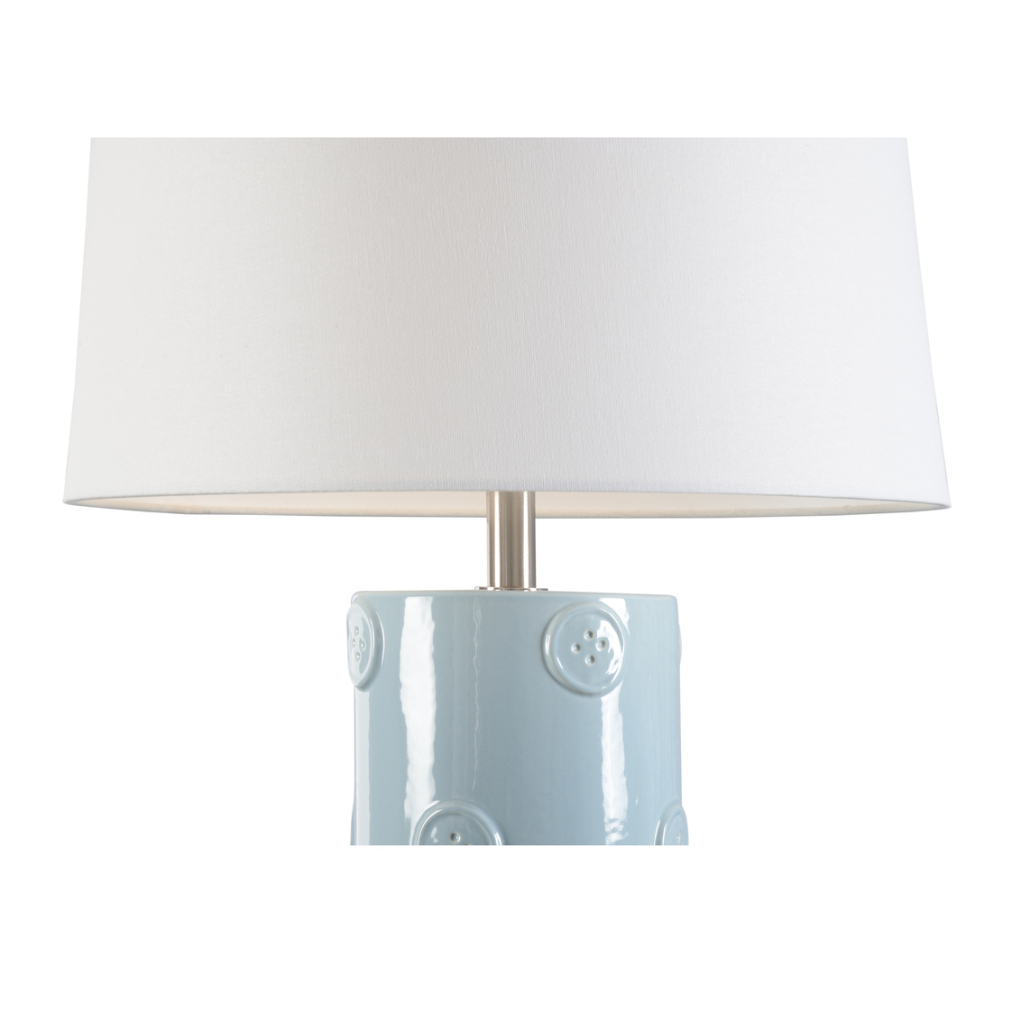 Wildwood - Buttoned Up Lamp in  Sterling Blue