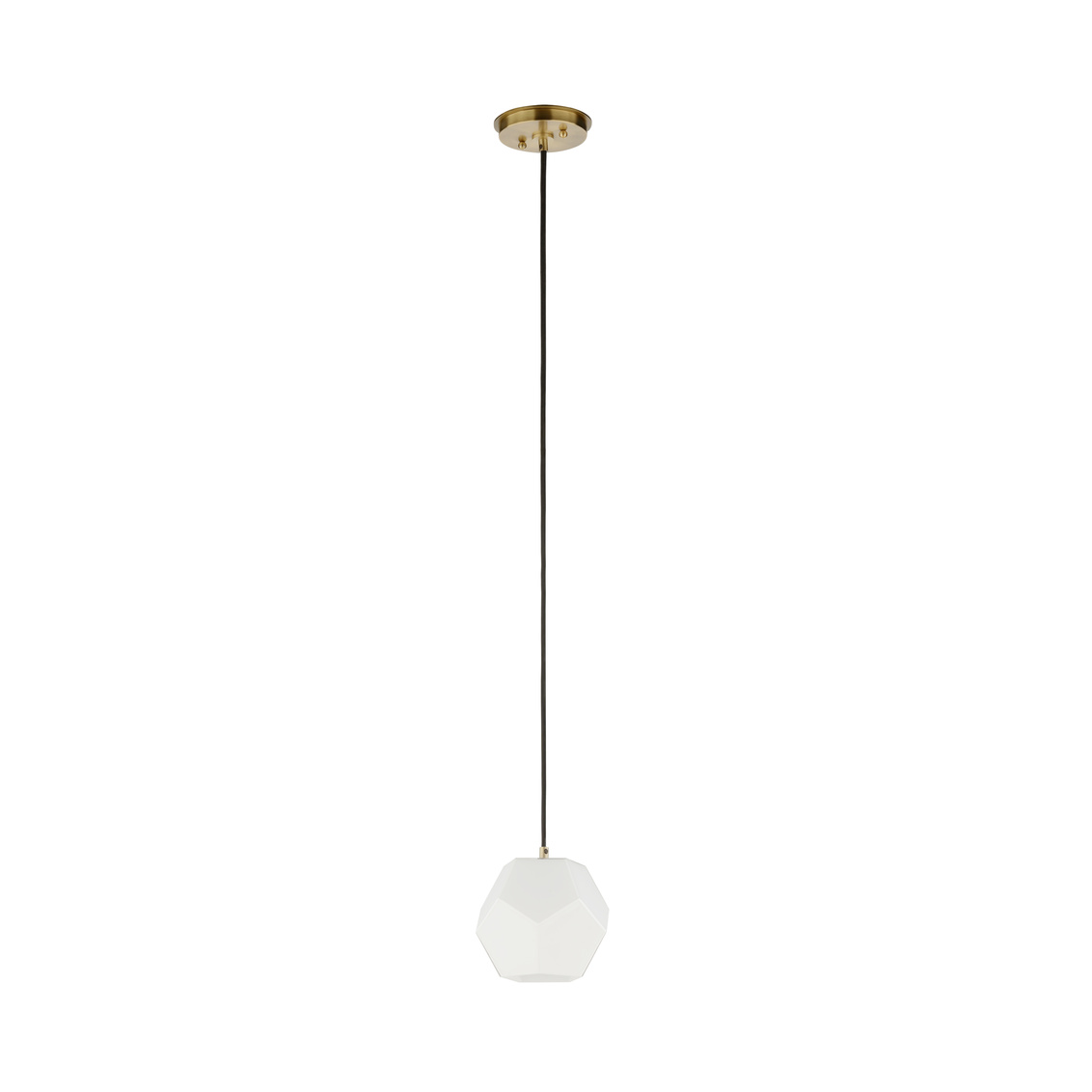 Wildwood - Indicus Pendant in Antique Brass/Black/White, Metal